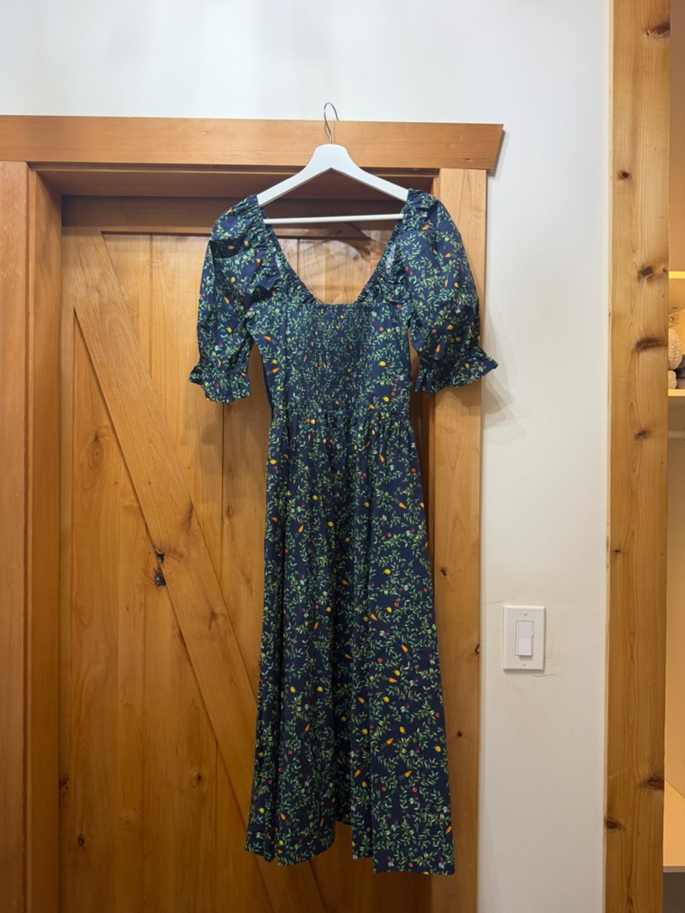 Ophelia Nap Dress in Midnight Garden Poplin - Picture 3 of 4